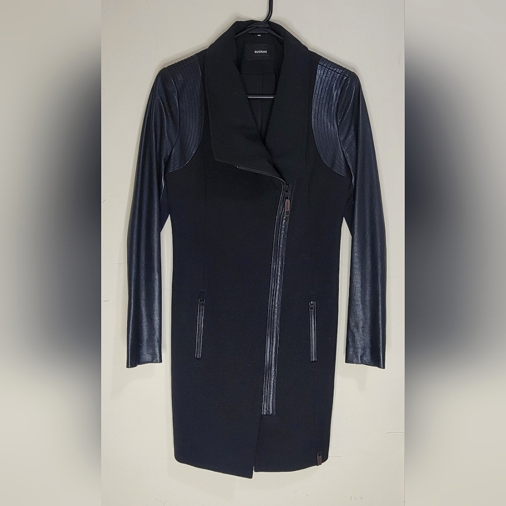 Rudsak asymmetrical zip trenchcoat